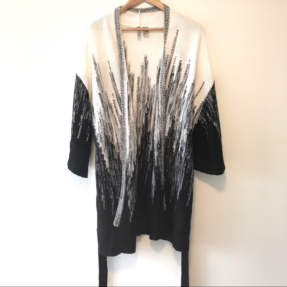 Long knit cardigan